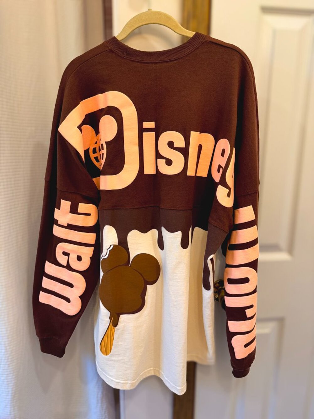 Disney Parks Chocolate Ice Cream Mickey Bar Scented Spirit Jersey Large